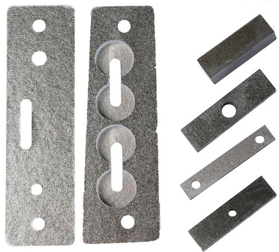 Laser-cut fabricated mica parts with precision geometry