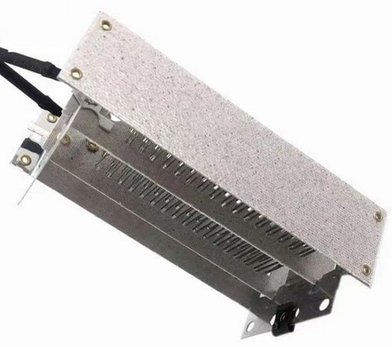 Cylindrical mica heating head for hair dryer with stainless steel support