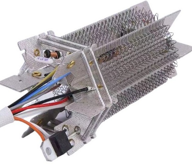 Plate-shape mica heating element variant for compact hair dryers