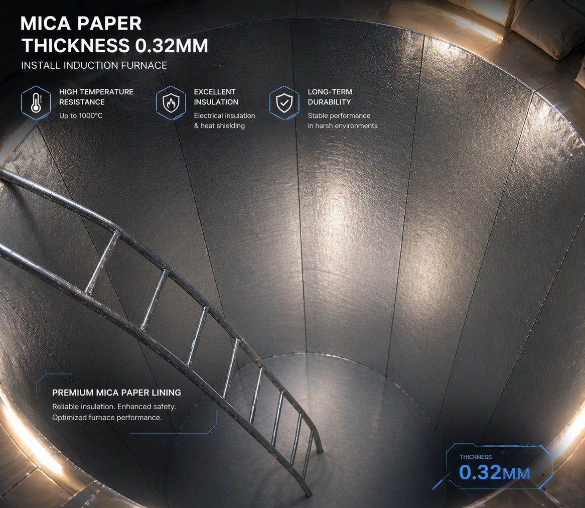Mica insulation for steel foundry electric arc furnace and ladle