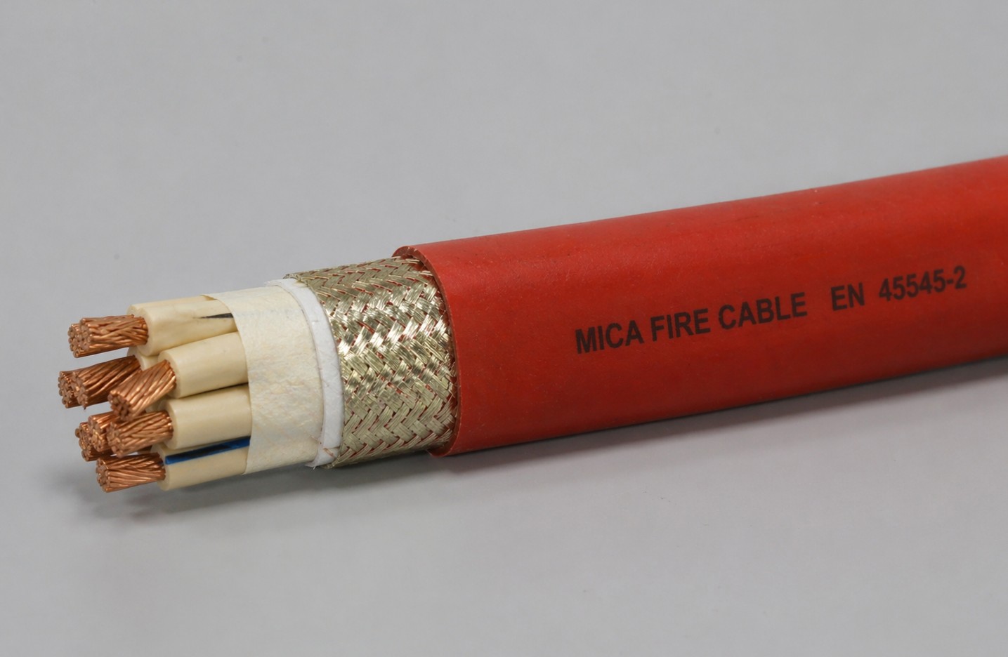 Fire-resistant mica cable in rail transit vehicle - EN 45545-2 compliant calcined mica tape wrapping for 30-minute circuit integrity at 800°C
