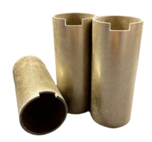 Mica tube cross-section showing multi-layer wound construction and uniform wall thickness